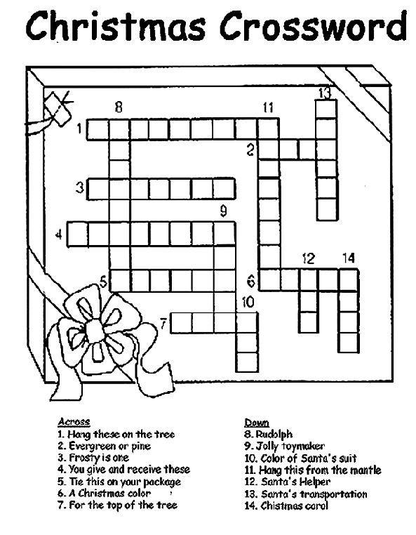 Christmas Crossword | crayola.com.au